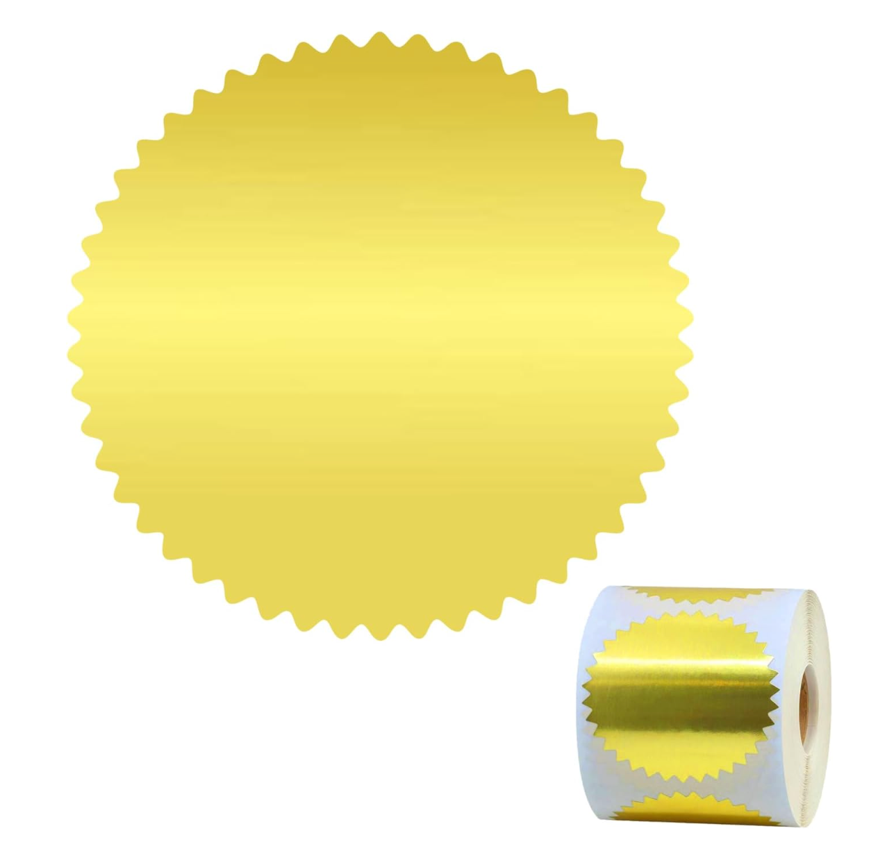 100 Gold Seal Stickers